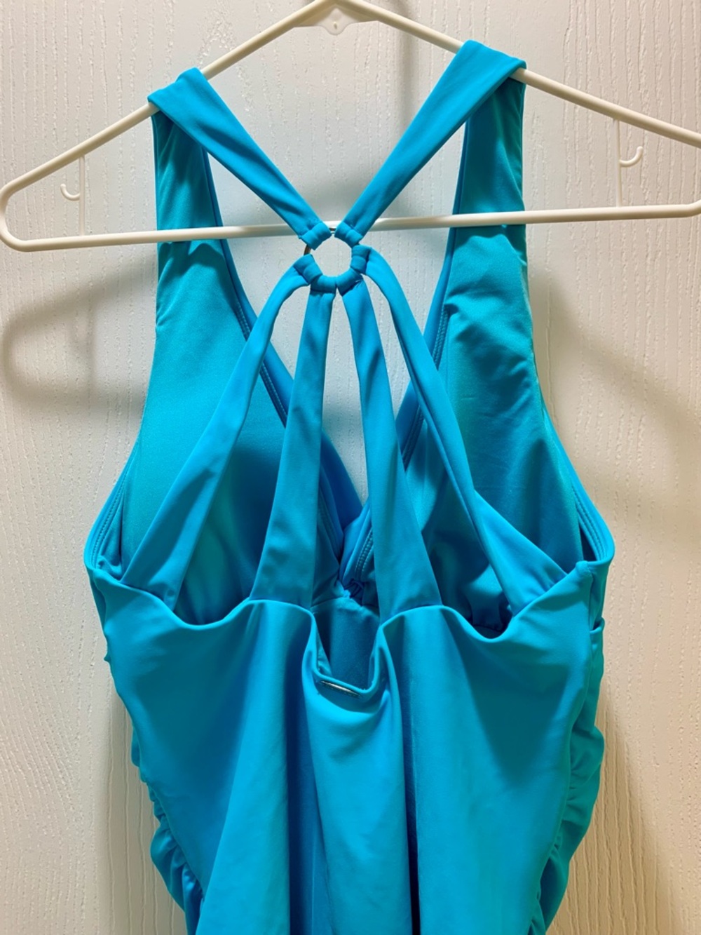 Calvin Klein Bright Turquoise One-Piece Swimsuit with Twist Front - Picture 5 of 7